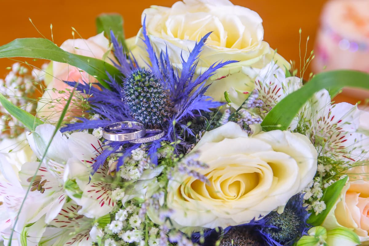 Détails du bouquet de la mariée